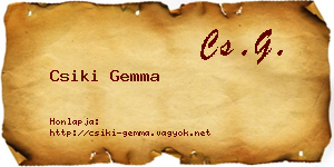 Csiki Gemma névjegykártya